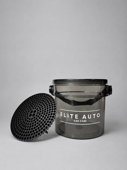 ELITE AUTO Car Care Wash Bucket with Grit Guard and Lid